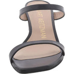 Stuart Weitzman Aleena 50 Block Slide Heels for Women - Leather Upper and Lining, Sleek Straps Design, and Rubber Outsole Black 9 B