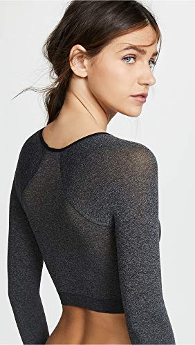 SPANX Long Sleeve Arm Tights™ Layering Shirt for Women – Blended Nylon – 360-Degree Coverage, Opaque Heather Grey LG-XL One Size