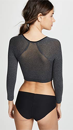 SPANX Long Sleeve Arm Tights™ Layering Shirt for Women – Blended Nylon – 360-Degree Coverage, Opaque Heather Grey LG-XL One Size