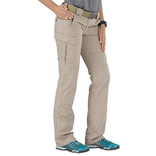5.11 Tactical Women's Stryke Covert Cargo Pants, Stretchable, Gusseted Construction, Style 64386, Khaki, Size 2 Long
