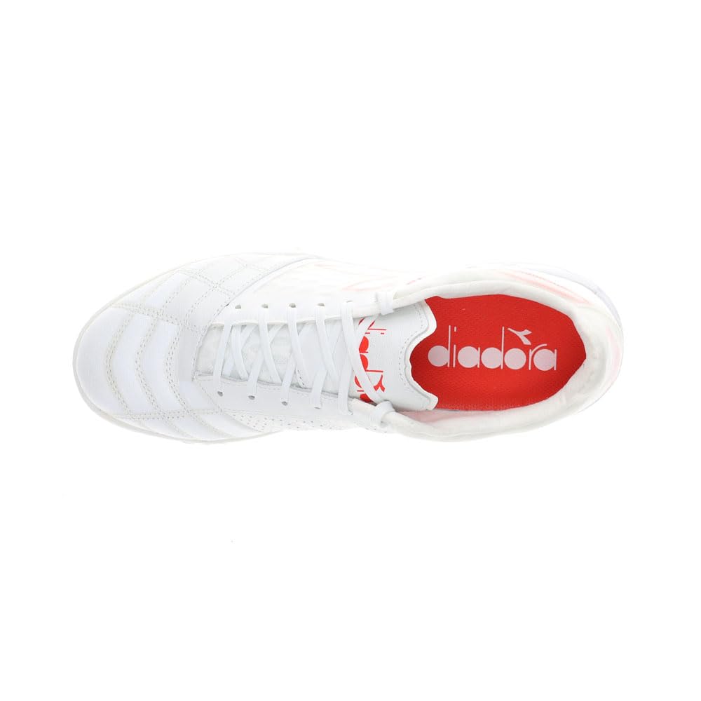Diadora Brasil Sala Turf Shoes (White/Red, Numeric_11)