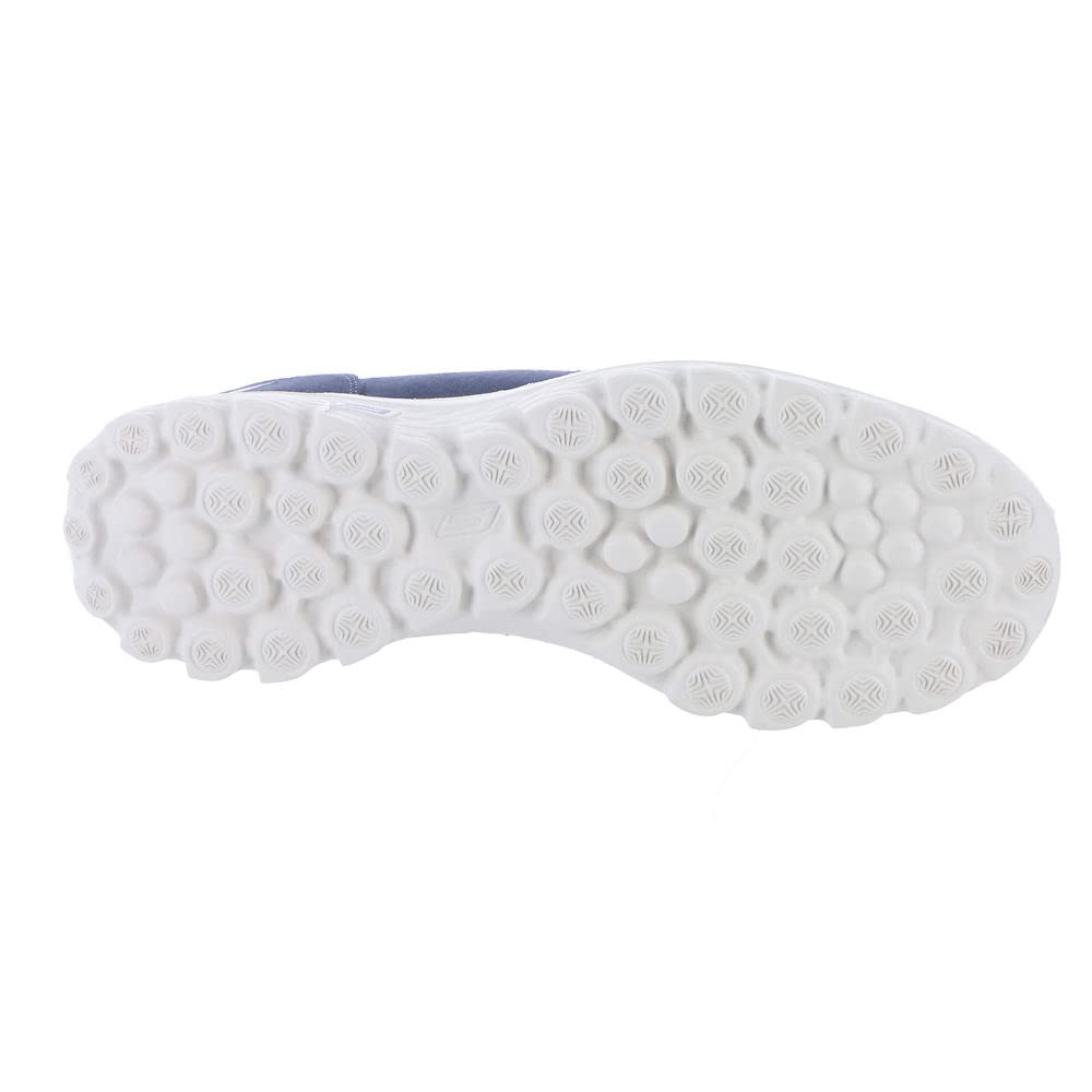 Skechers Women's GO Walk 2-Canvas MOC Toe Sneaker, Navy, 10.5