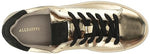 AllSaints Women's Shana Metallic Sneaker, Gold, 6