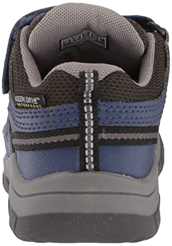 KEEN Targhee Low Height Waterproof Hiking Shoes, Blue Depths/Forest Night, 4 US Unisex Big Kid