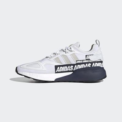 adidas mens ZX 2K Boost Shoes, White-grey-collegiate Navy, 9
