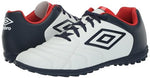 Umbro Men's Classico XI TF Soccer Turf Shoe, White/Navy/Red, 9