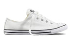 Converse Women's Chuck Taylor Dainty Low Top Sneaker, White,Black, 8 (M) US