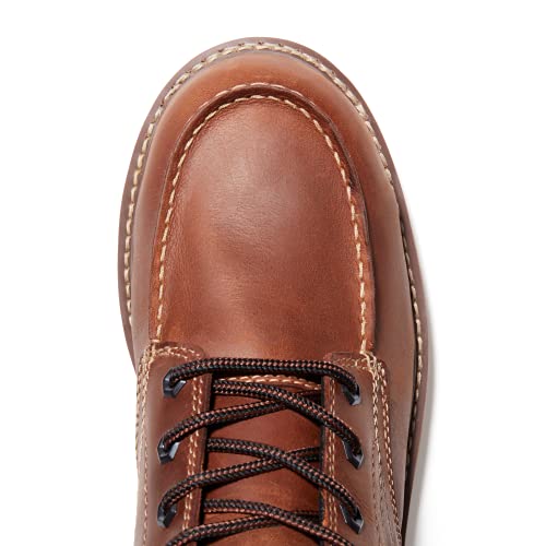 Timberland PRO Men's Gridworks 6 Inch Soft Toe Waterproof EK+ Industrial Work Boot, Brown Regenerative Leather, 11