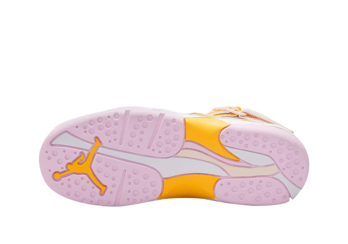 Jordan 8 Retro (Little Kid) Orange Pearl/Light Arctic Pink/White/University 1 Little Kid M