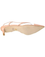 Stuart Weitzman Womens Mondrian 50 Slingback Poudre/Clear 8.5 B