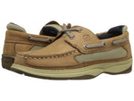 WKG Lanyard Boat Shoe, Dark TAN/Navy, 1 Wide US Unisex Big_Kid