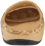 KEEN Women's Yogui Comfortable Slip On Lightweight Clogs, Caffe Latte Paisley, 11