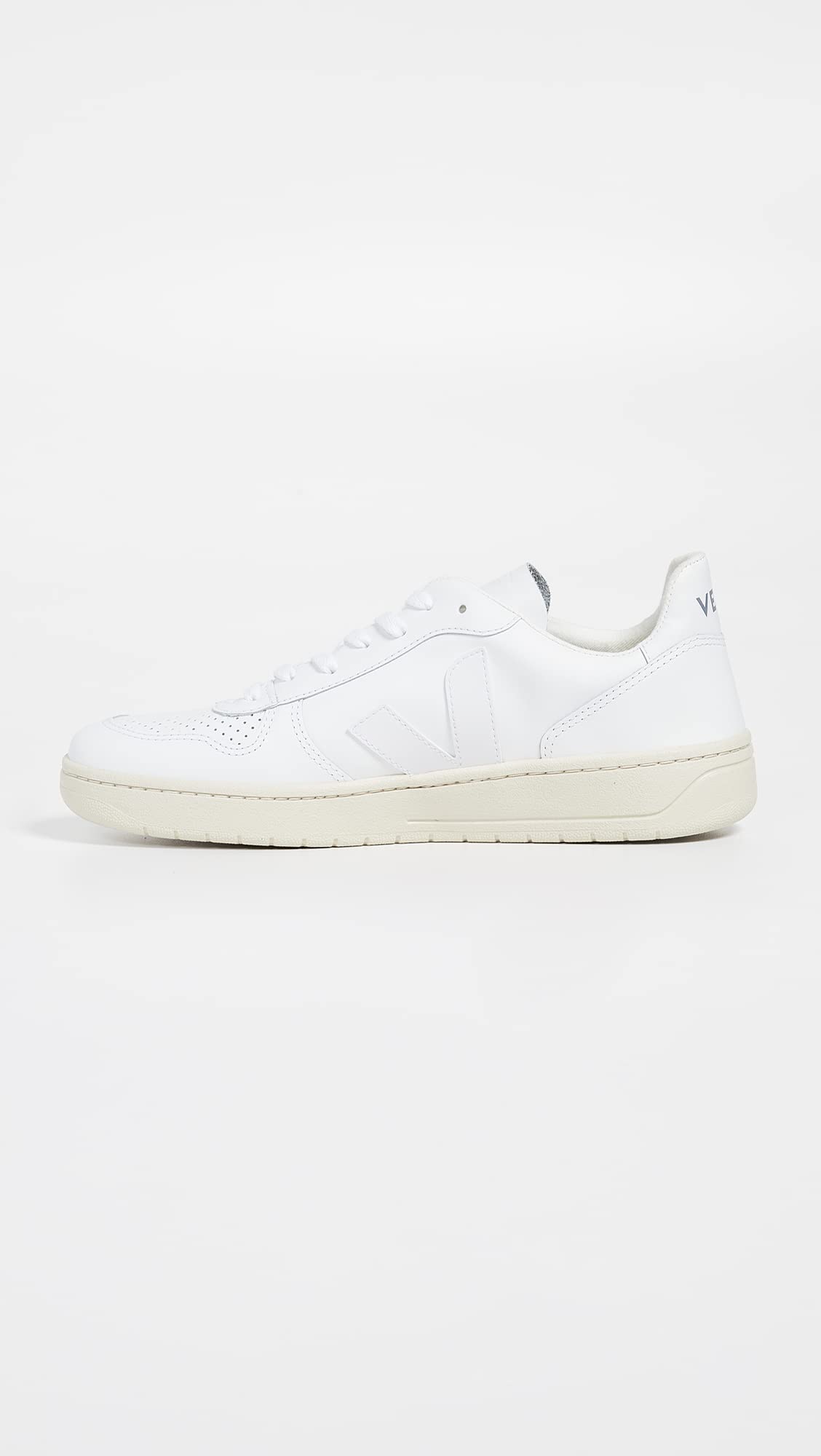 Veja Men's V-10 Sneakers, Extra White/White, 10 Medium US