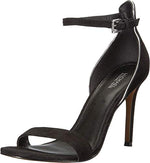 MICHAEL Michael Kors Harper Sandal Black Kid Suede/Mirror Metallic 9