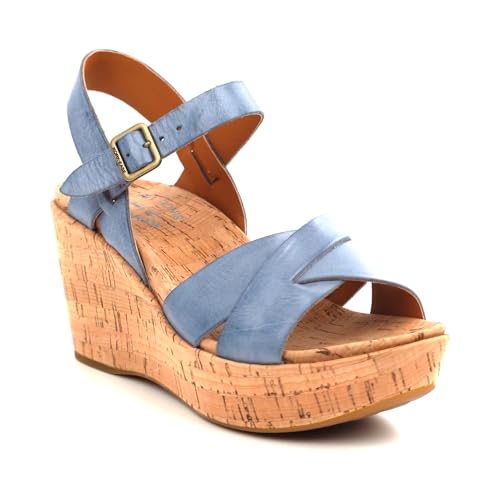 KORK-EASE Ava 2.0 Women's Wedge Sandal, Dark Blue (Jeans), 9M US