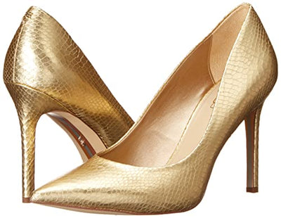 Sam Edelman Hazel - Sandals for Women - Synthetic Insole - Leather Outsole - Low-cut Vamp - High Stiletto Heel Gold 7 W