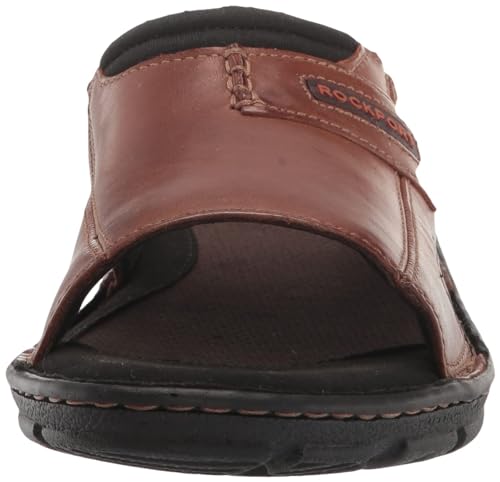 Rockport mens Darwyn 2 Slide Sandal, Coach Brown, 10.5 Wide US
