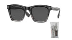 BURBERRY Cooper BE4348 394987 52MM Black/Dark Grey Square Sunglasses for Men + BUNDLE With Designer iWear Eyewear Kit