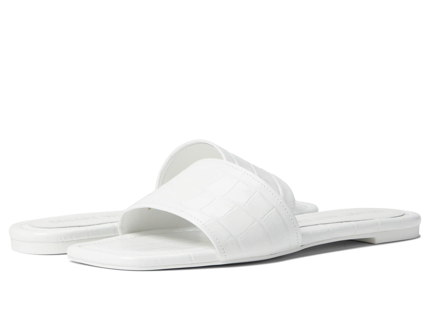 Stuart Weitzman Summer Slide Sandal White 6.5 B