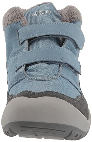 KEEN Knotch Chukka DS Mid Height Insulated Boots, Magnet/Blue Shadow, 7 US Unisex Big Kid