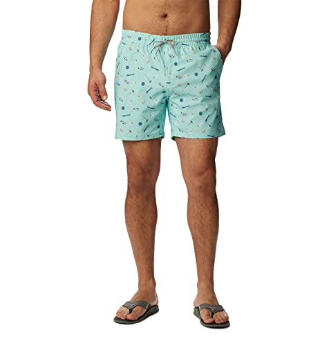Columbia Men's Super Slack Tide Hybrid Water Short, Gulf Stream Boozy Bobbers, Small