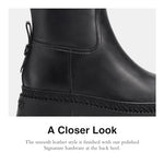 Coach Women's Julietta Leather Boot Knee High, Black, 5.5