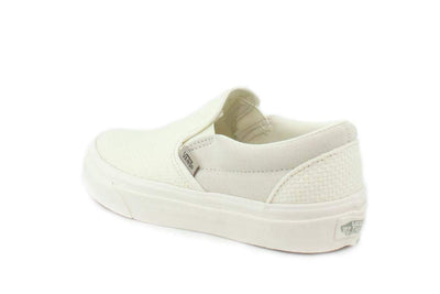 Vans Unisex Woven Check Slip-On Marshmallow/Snow White Sneaker - 6