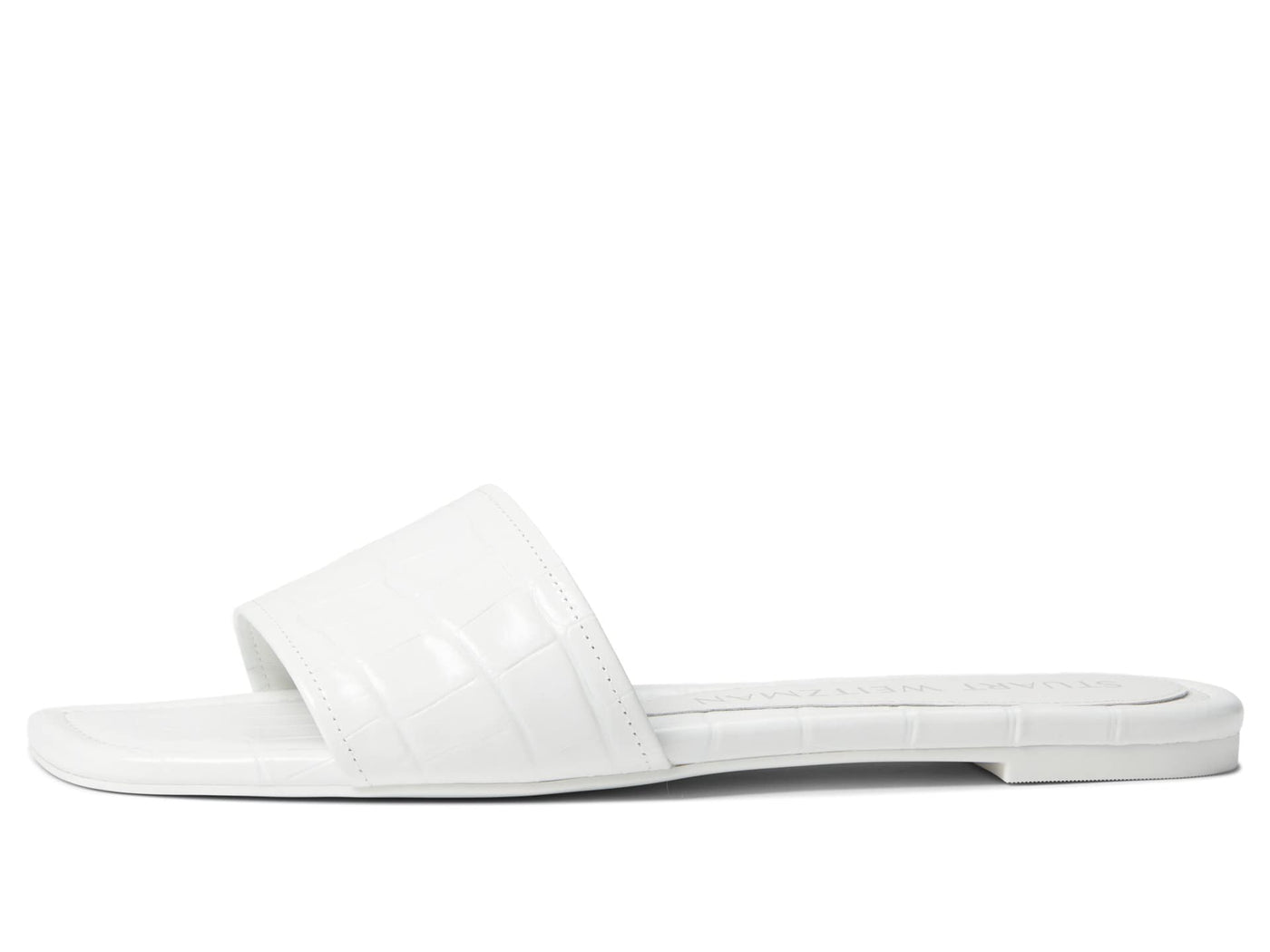 Stuart Weitzman Summer Slide Sandal White 6.5 B