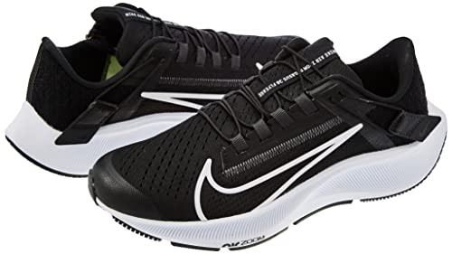 Nike Women's Air Zoom Pegasus 38 FlyEase Casual Running DA6698-001 Shoes, Black/Anthracite/Volt/White, 6.5
