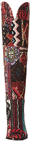 Jessica Simpson Women's Ravyn Knee Boot, Red Combo, 10