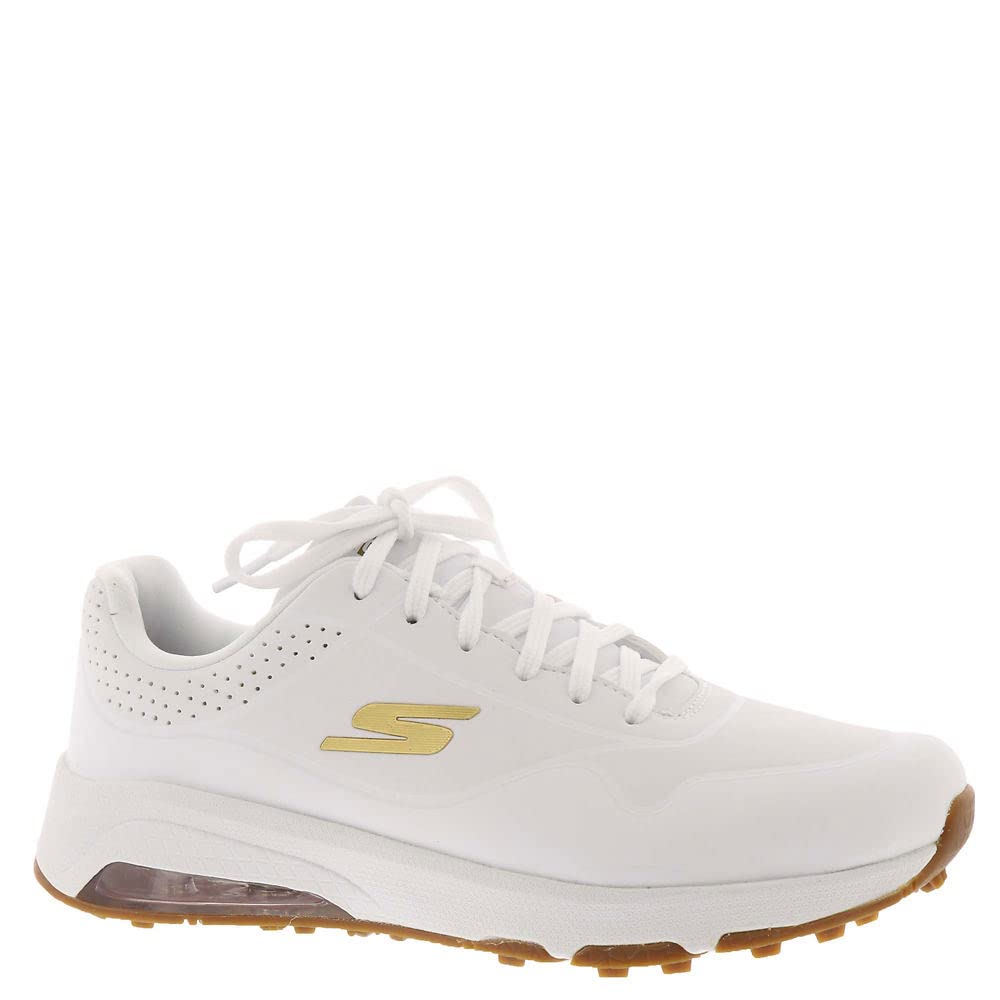 Skechers womens Skech-air Dos Relaxed Fit Spikeless Golf Shoe, White, 9 US