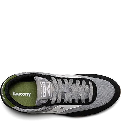 Saucony Men's Hornet Sneaker, BLACK/GREY, 5