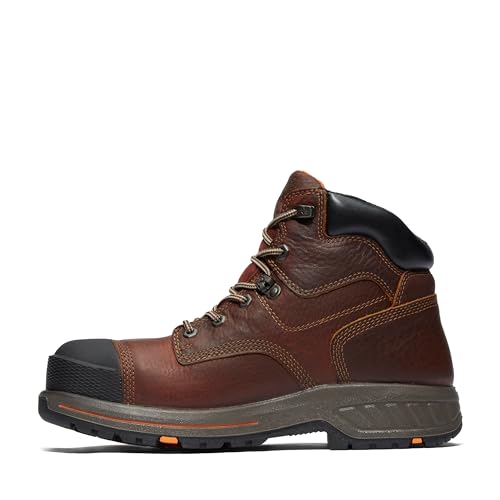 Timberland PRO Men's Helix HD 6 Inch Composite Safety Toe Waterproof Industrial Work Boot, Tempest Brown-2024 New, 13 Wide