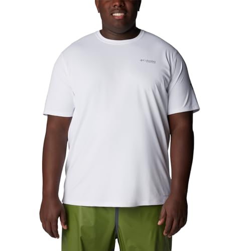 Columbia Men's Summit Valley Short Sleeve Crew, White, Medium