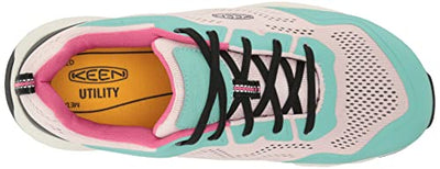 KEEN Utility Women's Sparta 2 Low Height Alloy Toe Industrial Work Shoes, Barely Pink/Black, 6.5 Wide