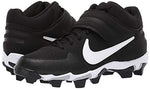 Nike Men's Alpha Huarache Varsity Keystone Mid Molded Baseball Cleat Black/White Size 11.5 M US