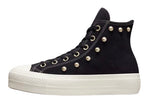 Converse Women's CTAS Lift Platform Black Suede Size 8