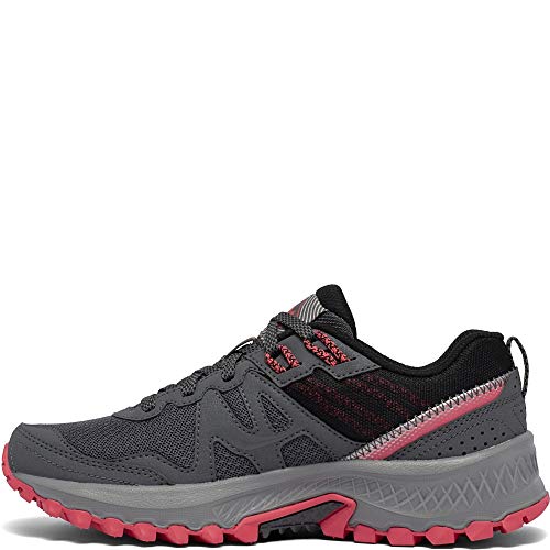 Saucony Women's Excursion TR14 Trail Running Shoe, Charcoal/Coral, 5
