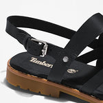 Timberland Women's Chicago Riverside Backstrap Sandal, Black Full-Grain, 7.5