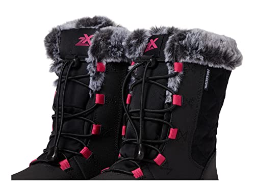ZeroXposur Girl's Snow Princess WP Boot (Little Kid/Big Kid) Black 1 Little Kid M