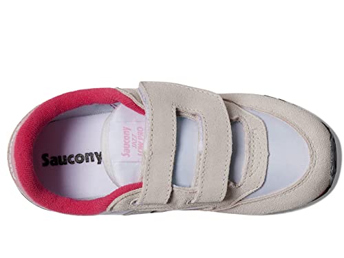 Saucony Jazz Hook & Loop Seasonals Sneaker, White/Silver, 5 US Unisex Little Kid