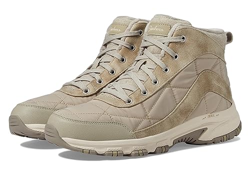 Skechers Women's Hillcrest-New Traveler Hiking Boot, Dark Taupe, 8.5