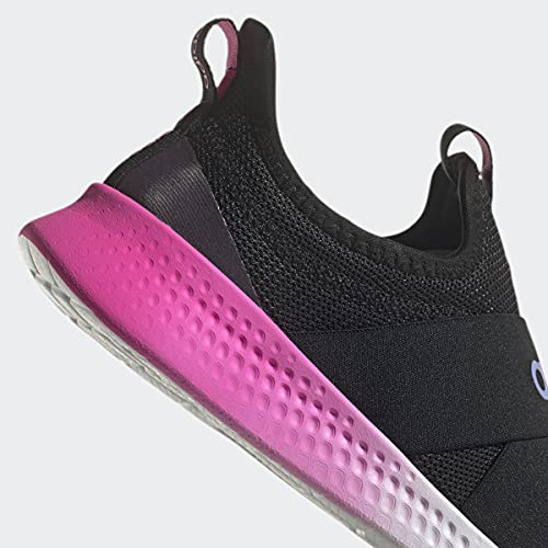 adidas Women's Puremotion Adapt Running Shoe, Core Black/Light Purple/Screaming Pink, 7.5 M US