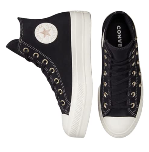 Converse Women's CTAS Lift Platform Black Suede Size 8