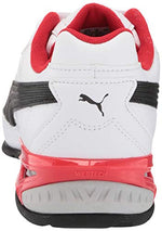 PUMA mens Respin Sneaker, Puma White-puma Black-puma Silver-high Risk Red, 11 US