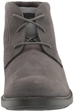 Rockport Men's Berenger Plain Toe Chukka Boot, Steel Grey Suede, 8.5
