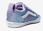 Vans, Old Skool Infant Crib Sneakers (Ombre Glitter - Multi/True White, 1)
