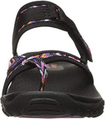 Skechers Women's Reggae-Zig Swag Flip-Flop, Black, 9.5 M US
