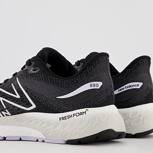 New Balance Women's Fresh Foam X 880 V12 Running Shoe, Black/Violet Haze, 10.5 X-Wide