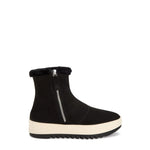 Aquatalia Alison Women’s Fashion Snow Boots made in Italy, Suede and Shearling leather, Outside zipper, Round toe, Rubber Sole; Size 9.5